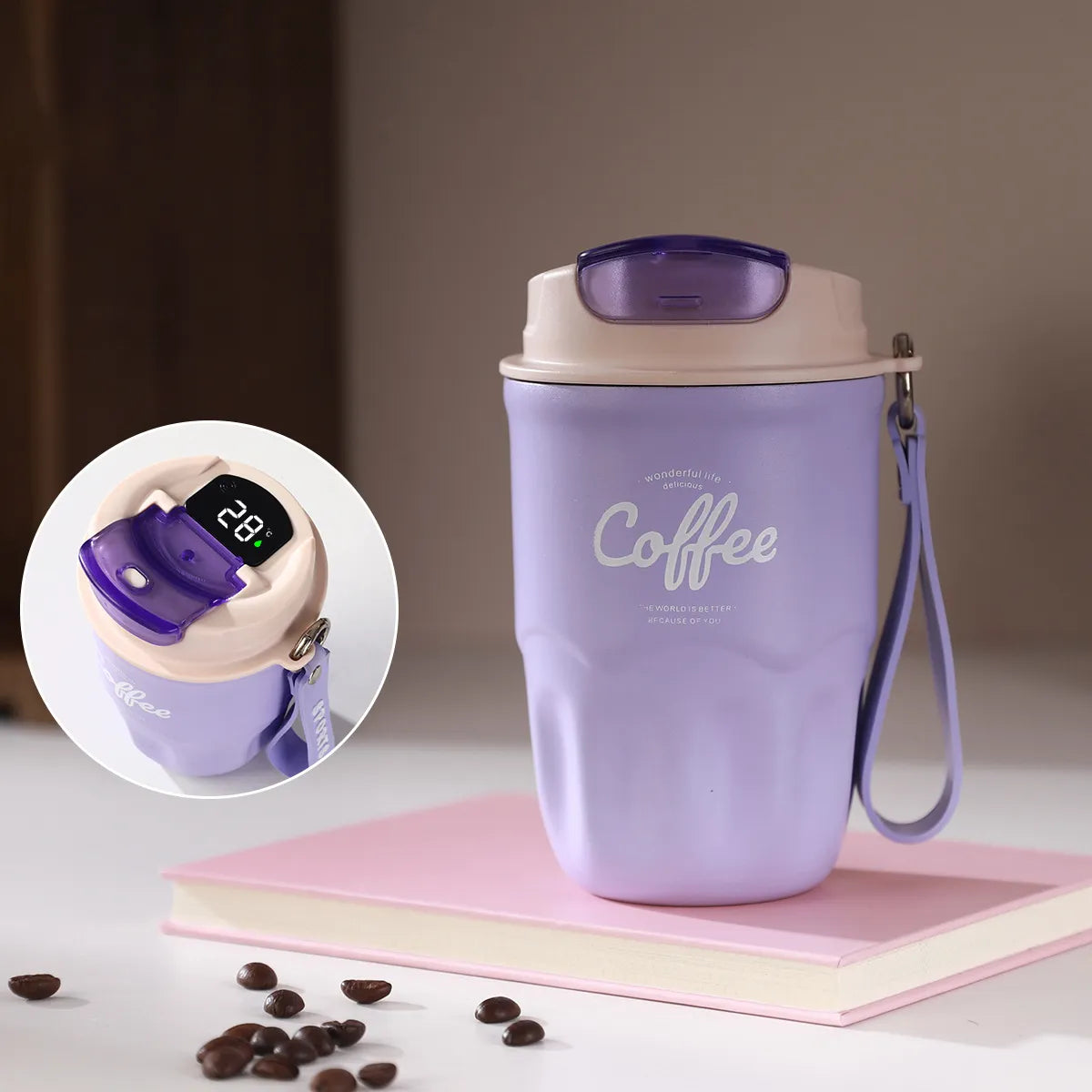 Temperature Display Travel Mug – product image