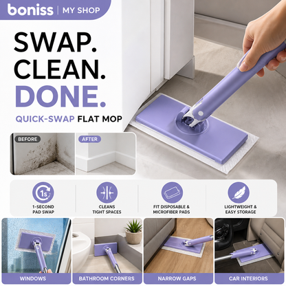 🧹 Automatic Cloth-Changing Mini Mop for Quick Everyday Cleaning