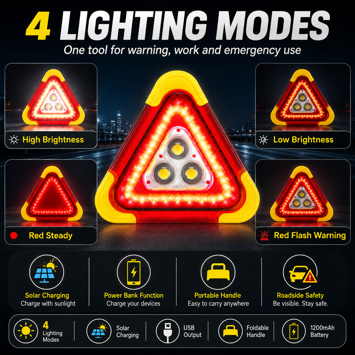 Portable Roadside Warning & Work Light – product image
