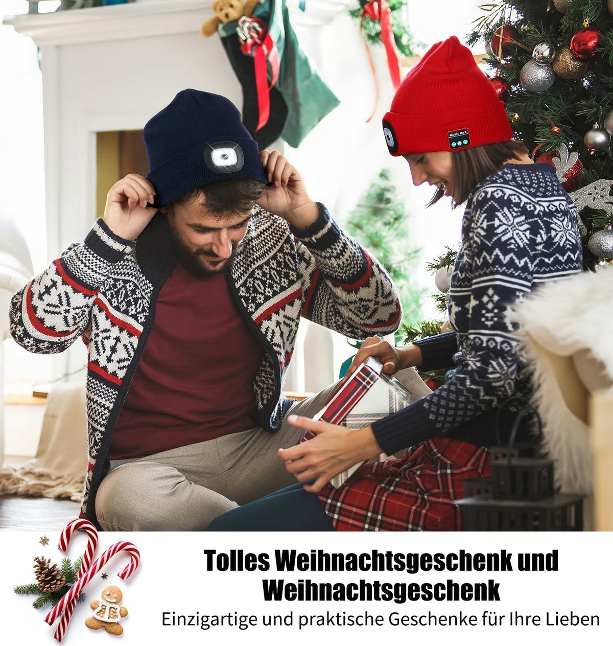 Bluetooth Beanie with LED Light – product image
