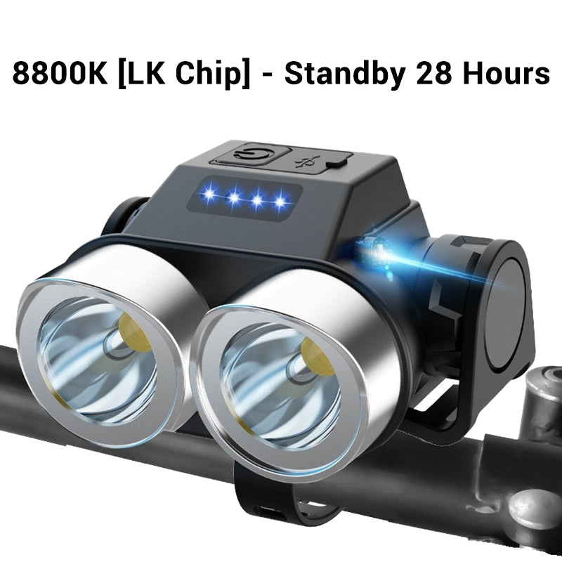 Portable Dual-Head LED Bike Light – product image