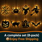 🎃 Battery-Powered Halloween LED Silhouette Wall Decorations