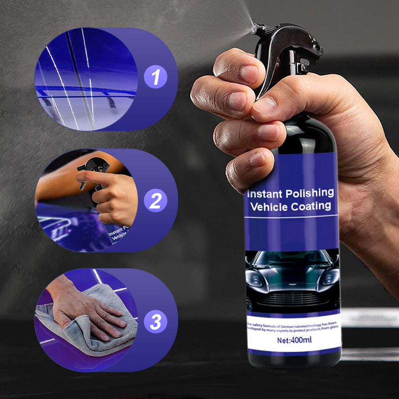 🚗Instant Polishing Vehicle Coating – High-Gloss Finish, Water-Repellent & Scratch-Resistant✨