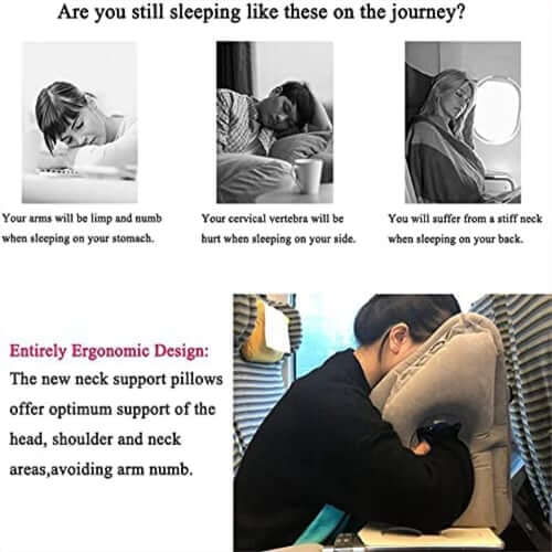 Inflatable Ergonomic Travel Pillow – product image
