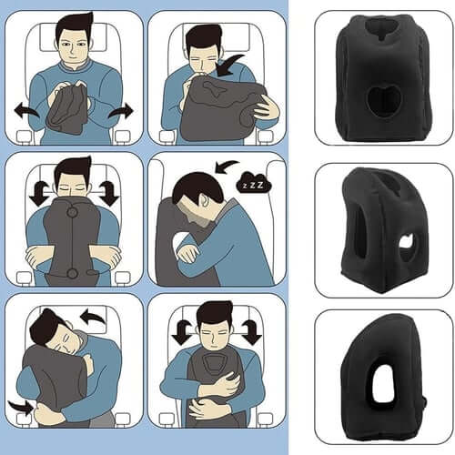 Inflatable Ergonomic Travel Pillow – product image