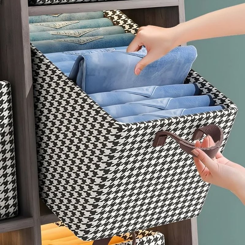 👖 Foldable Jeans Organizer for Closet – Save 60% Space & Find Pants in 1 Second! 🏠