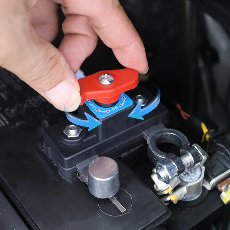🔥One-Hand Operation🔥Car Battery Disconnect Switch – Protect Your Car Battery & Cut Power Instantly!