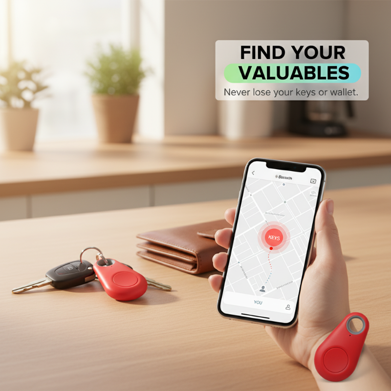Anti-Lost Bluetooth Tracker for Keys & Pets