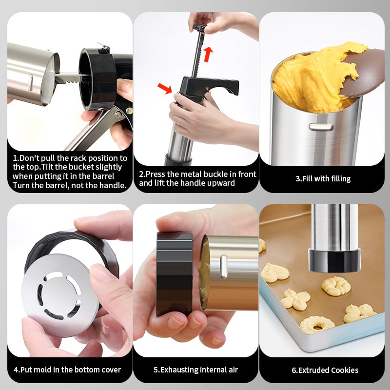 Stainless Steel Cookie Press Set – product image