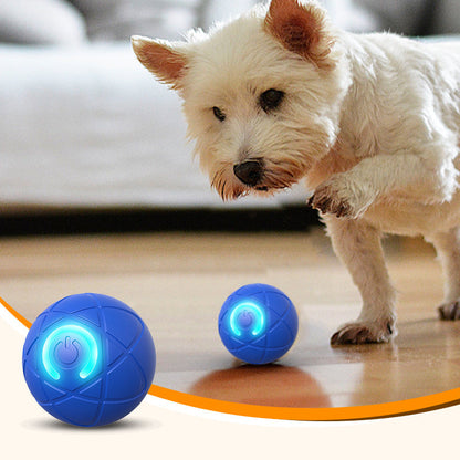 🎾 Rechargeable Self-Moving Dog Ball with Colorful LED Lights