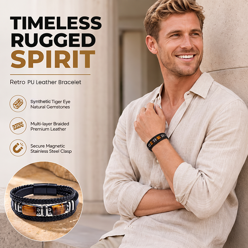 Braided PU Leather Bracelet – product image
