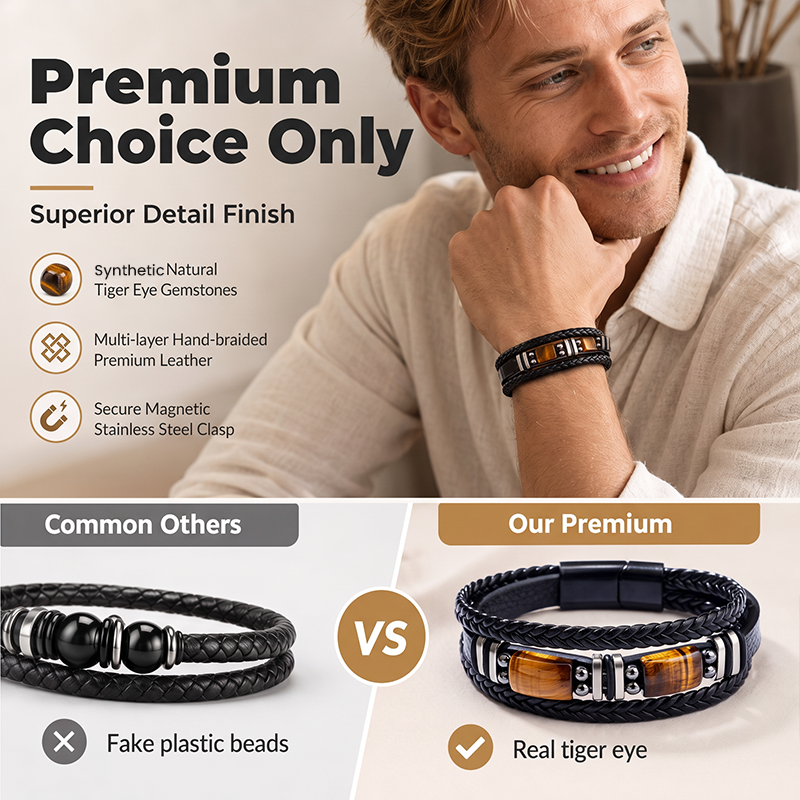 Braided PU Leather Bracelet – product image