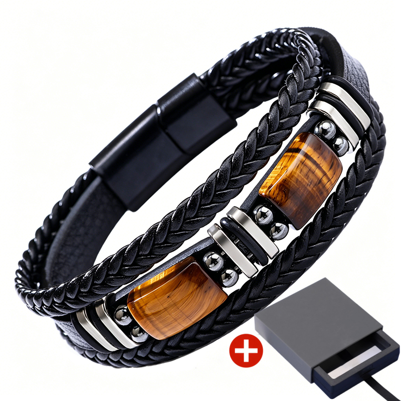 Braided PU Leather Bracelet – product image