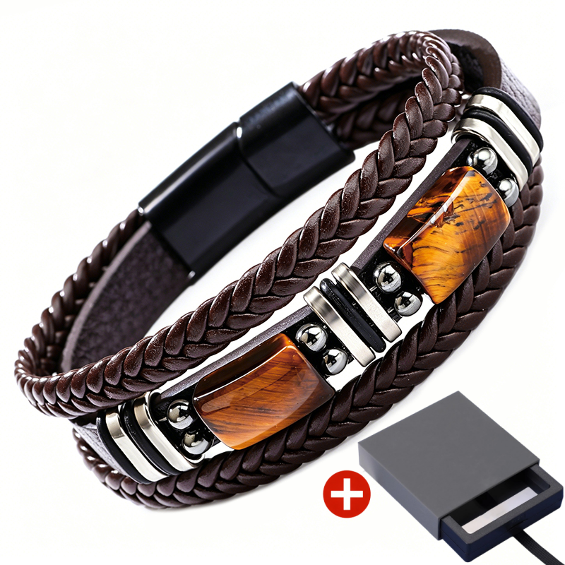 Braided PU Leather Bracelet – product image