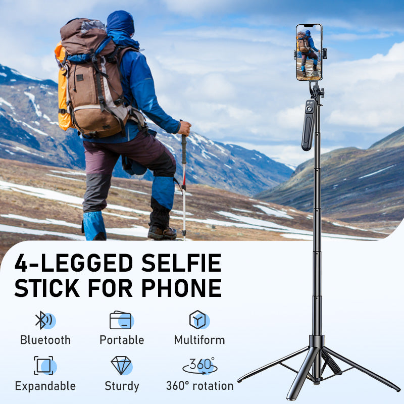 Extendable Selfie Stick with Quadpod – product image