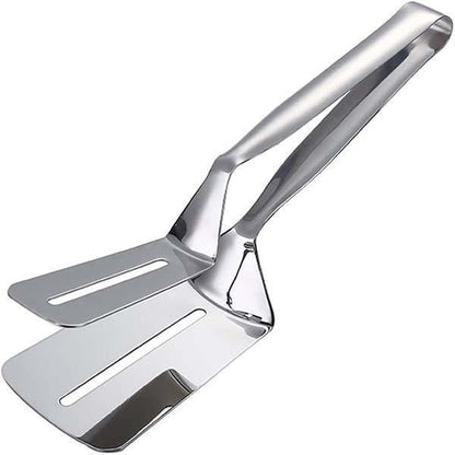 Stainless Steel Kitchen Tongs with Spatula – product image