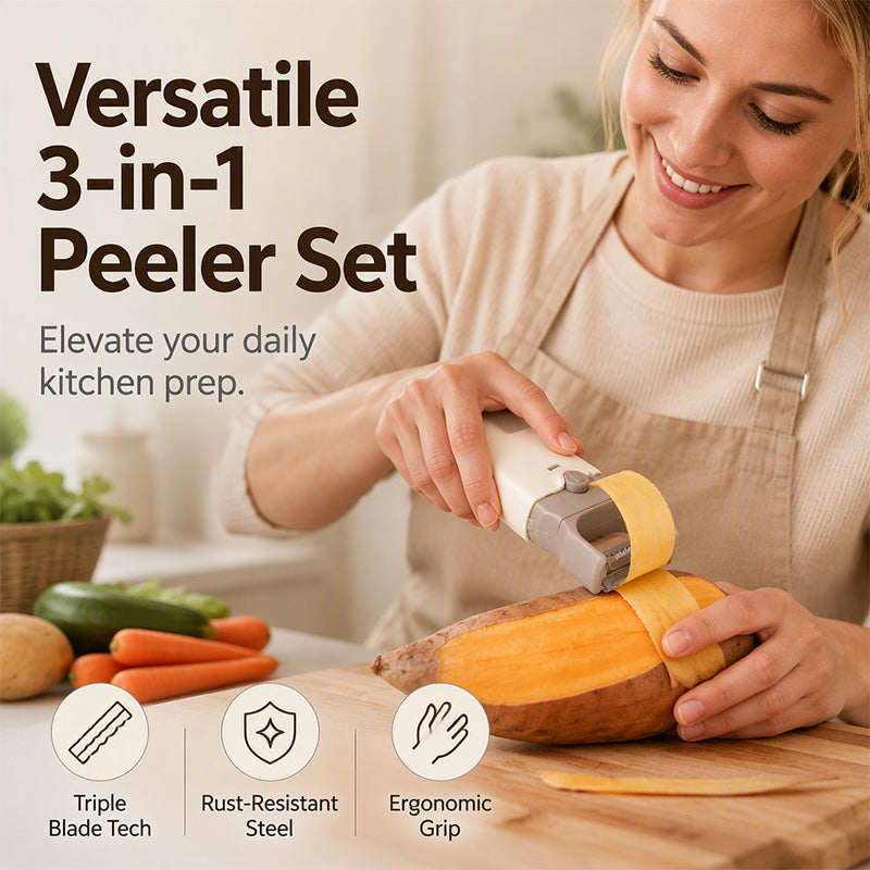 3-in-1 Vegetable Peeler and Grater – product image