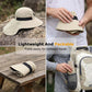 UPF 50+ Wide Brim Sun Hat with Neck Flap