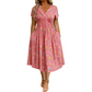 🌸 V-Neck Floral Midi Dress with a Flattering Twist Waist