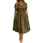 🌸 V-Neck Floral Midi Dress with a Flattering Twist Waist