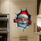 🎅 3D Santa Christmas Wall Decals for Instant Holiday Cheer