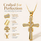 💫 Buy 1, get 1 free! ✨ Sparkling Twisted Cross Pendant Necklace – Gold Plated Alloy + Cubic Zirconia – Unique Design for Women