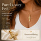 💫 Buy 1, get 1 free! ✨ Sparkling Twisted Cross Pendant Necklace – Gold Plated Alloy + Cubic Zirconia – Unique Design for Women