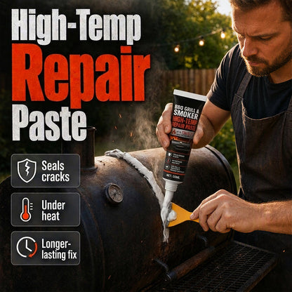 🔥 High-Heat Grill and Smoker Repair Paste with Scraper