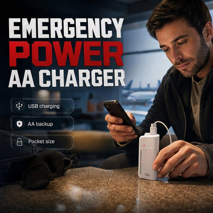 🔋 AA Battery Emergency Phone Charger for Power Outages & Travel