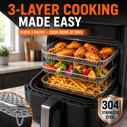 🍗 Stackable Air Fryer Racks for More Cooking Space