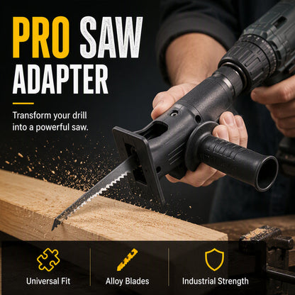 🛠️ Drill-to-Reciprocating-Saw Adapter for Wood, PVC and Metal