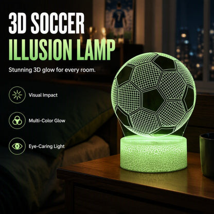 ⚽ 3D Soccer Night Light with Color-Changing RGB Glow