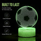 ⚽ 3D Soccer Night Light with Color-Changing RGB Glow