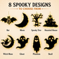 👻 Hanging Halloween Silhouette Lights for Windows, Doors & Walls