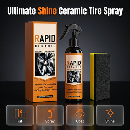 🛞 Ceramic Tire Coating Spray for a Deep Black, Clean Tire Finish