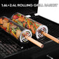 🍖 Stainless Steel Rolling Grilling Basket with Long Handle