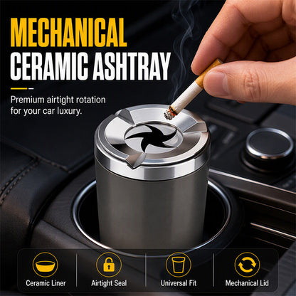 🎉 2026 Sale-Rotating Car Ashtray with Ceramic Inner Liner