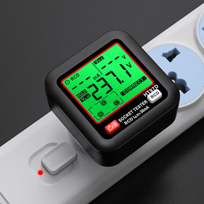 ⚡ GFCI Outlet Tester with Color LCD Display