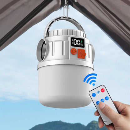 🏕️ Solar Camping Lantern with Digital Battery Display