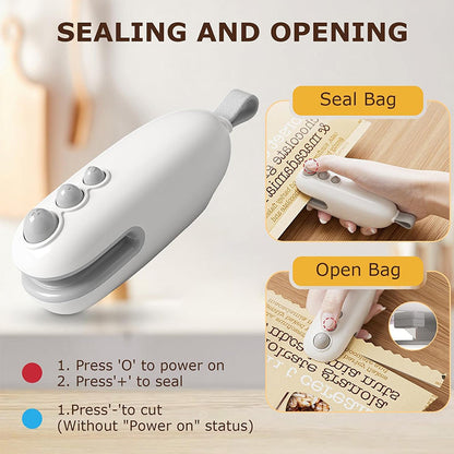 🔥 2-in-1 Rechargeable Mini Bag Sealer & Cutter