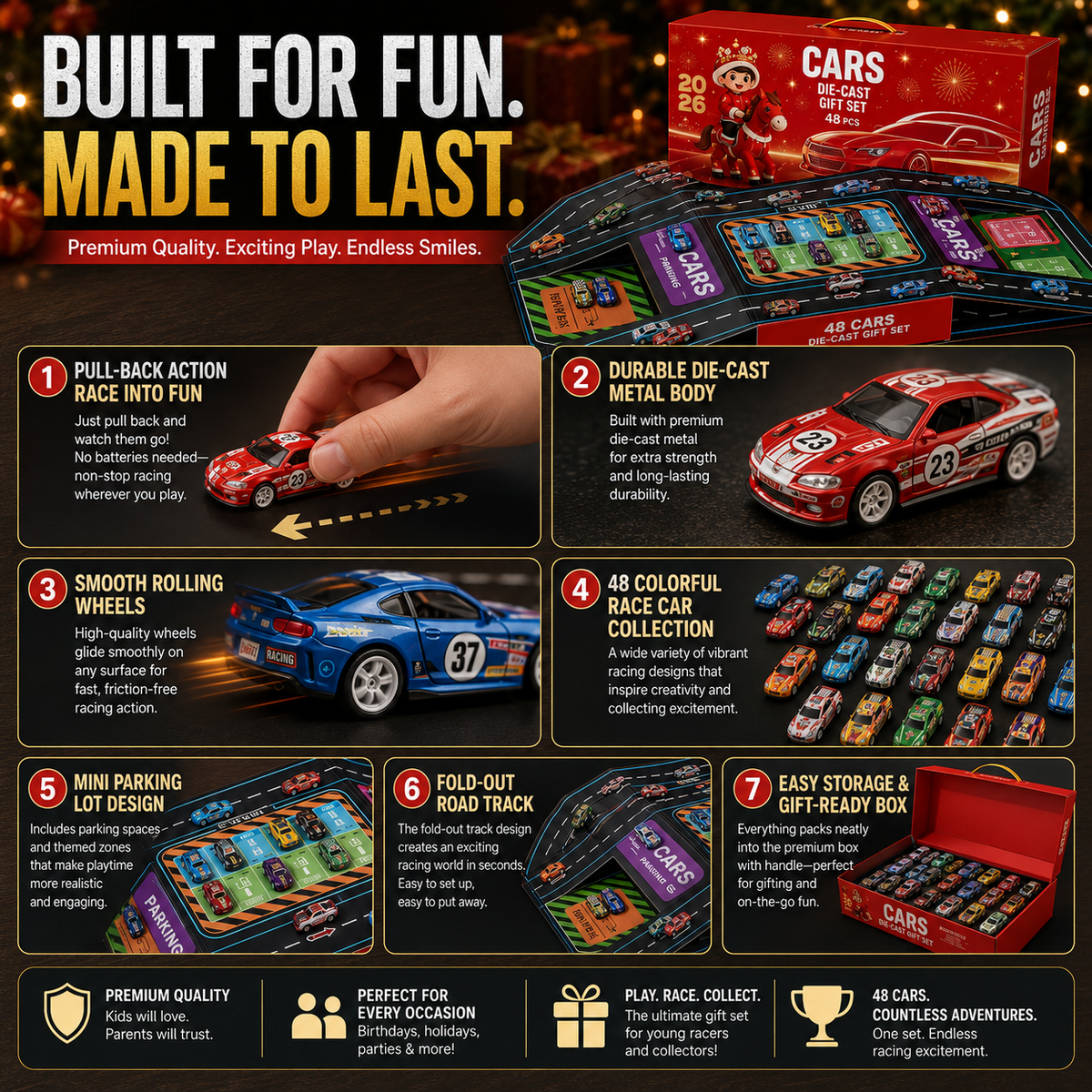 Foldable Toy Car Garage Playset – product image