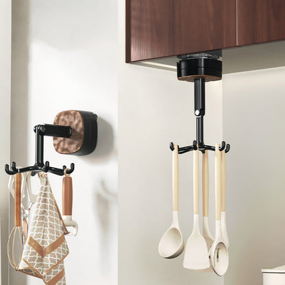 🪝360° Rotating Duty Hooks Kitchen Utensil Holder