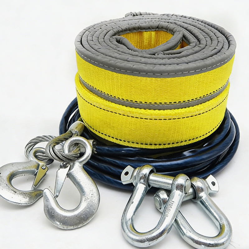 Heavy-Duty Tow Rope with U-Shackle Hooks – product image