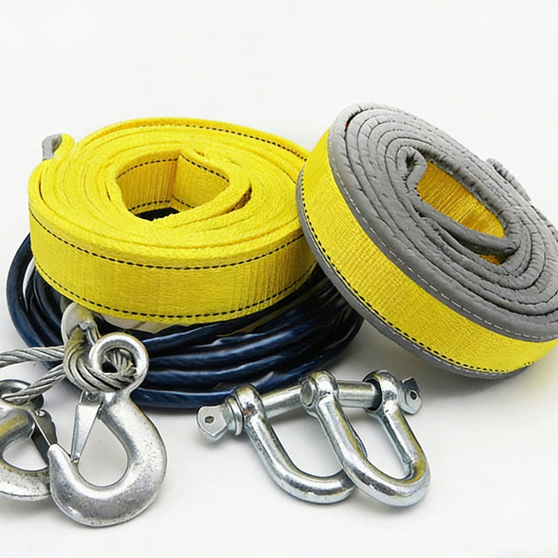 Heavy-Duty Tow Rope with U-Shackle Hooks – product image