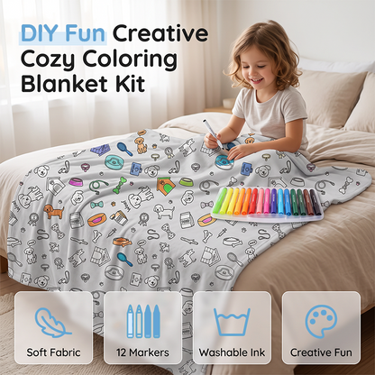 🎨 DIY Coloring Blanket Kit for Creative Days at Home