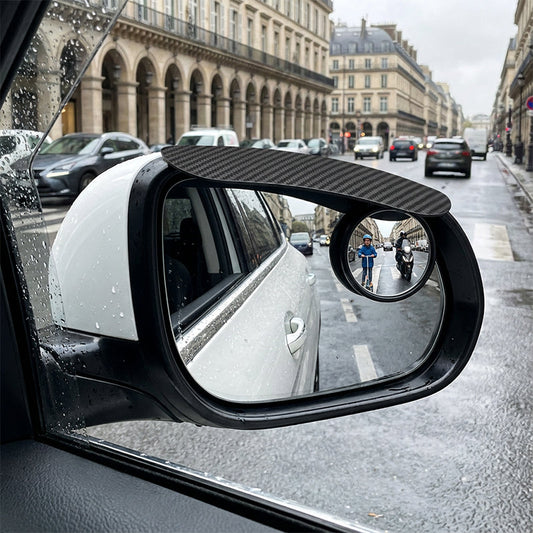 🚗 Adjustable Blind Spot Mirrors with Rain Visors
