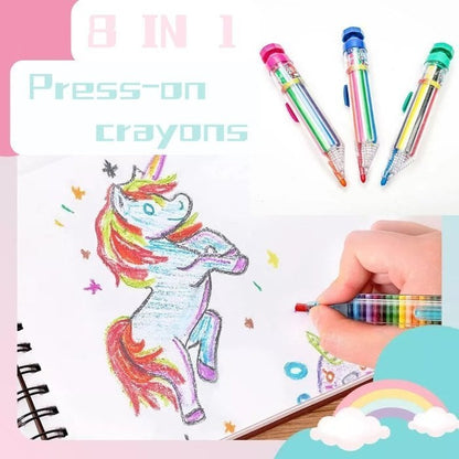 8-in-1 Multicolor Crayons