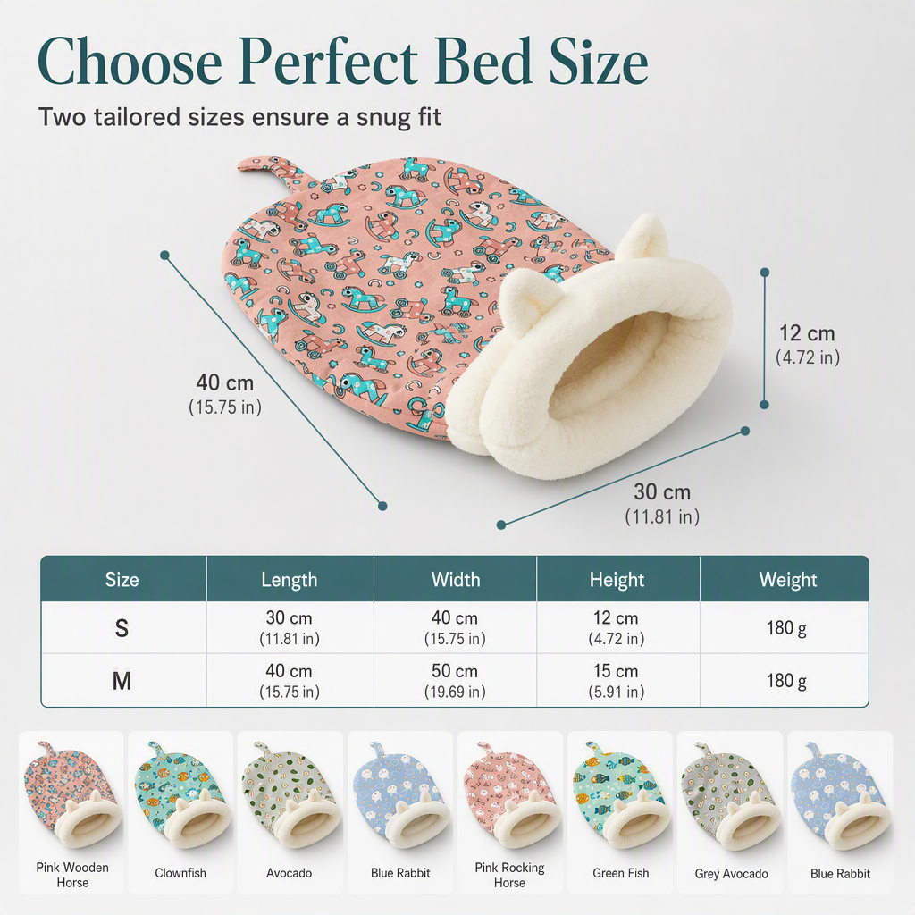 Semi-Enclosed Plush Pet Bed – product image