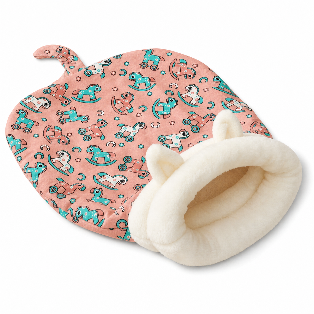 Semi-Enclosed Plush Pet Bed – product image