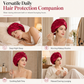 ✨ Help Keep Hair Smooth While You Wind Down🌙 2-in-1 Satin Sleep Bonnet with Built-In Eye Mask